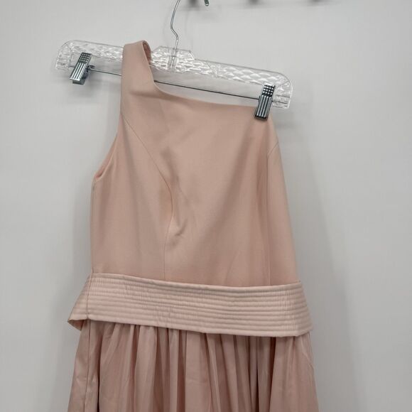 White by Vera Wang Pink One Shoulder Formal Bridesmaids Dress Size 4 Event - Picture 2 of 13